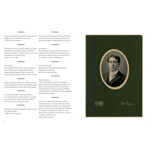 Two-page spread with a frontispiece portrait of Lester H. Wilson
