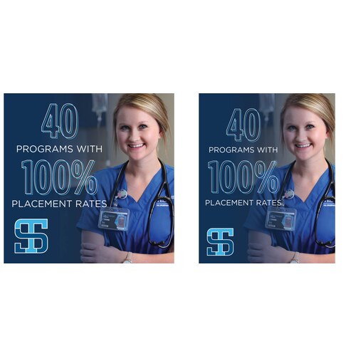 40 programs with 100% placement rates post in feed and story formats
