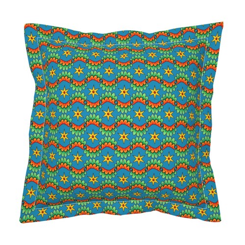 Bright Star pattern shown on a throw pillow