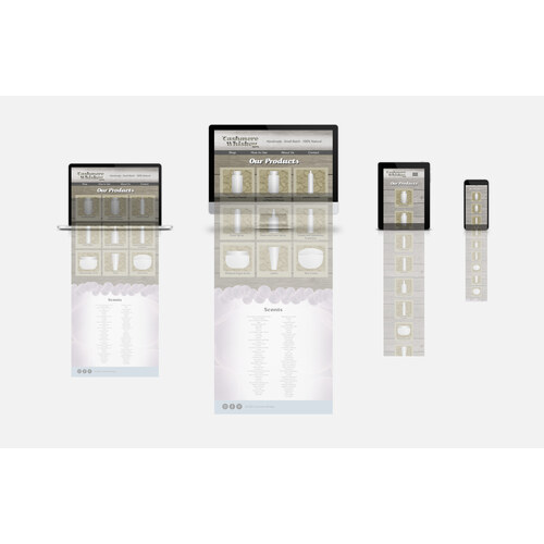 Cashmere Whiskey responsive website shown on four devices