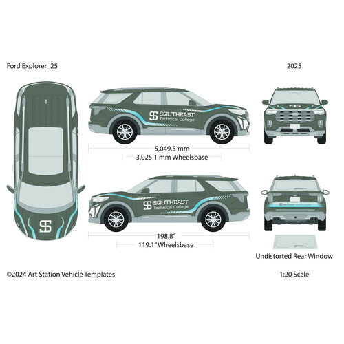 Ford Explorer wrap for Southeast Technical College