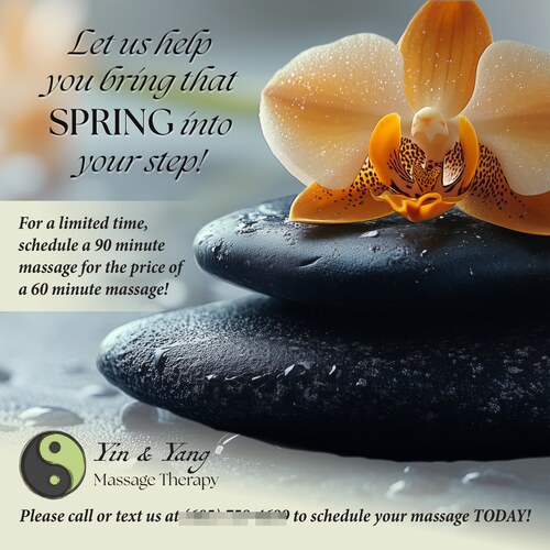 Yin and Yang Massage Therapy seasonal promotional ad