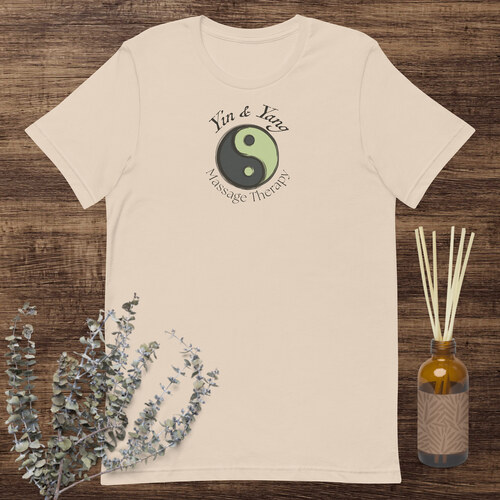 Yin and Yang Massage Therapy branded t-shirt